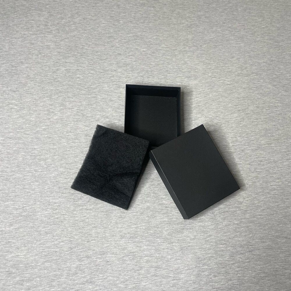 Macy’s Solid Black 5.5” x 6” Jewelry Necklace & Bracelet Gift Box